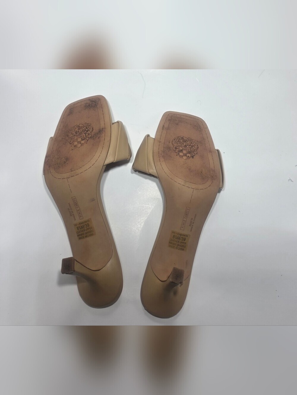 Vince Camuto Endonta Nude Braided Leather Slide Sandals Women’s Size 8.5 M - Picture 6 of 8